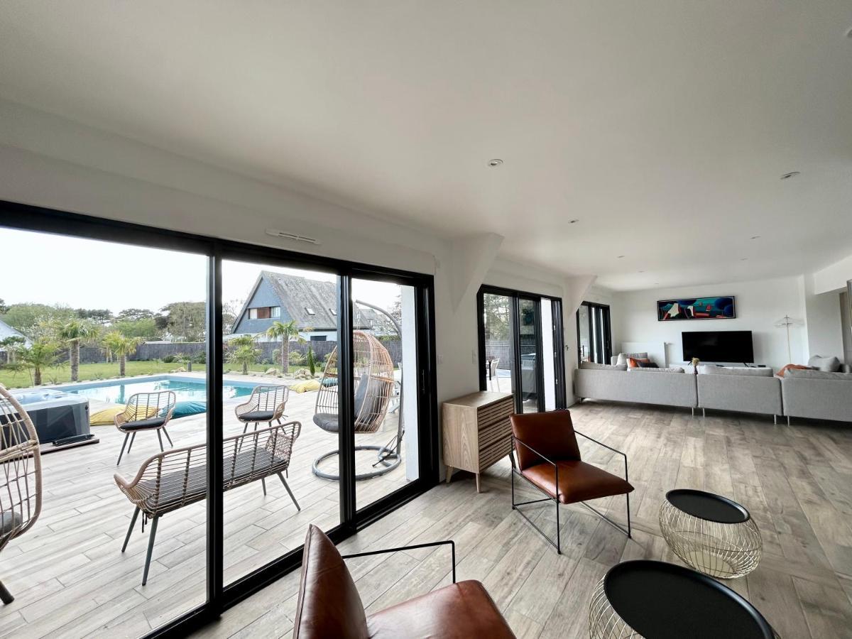 Superbe Villa Tout Confort Avec Piscine Chauffee Er Couverte Et Spa A 2 Pas De La Plage Fouesnant Esterno foto