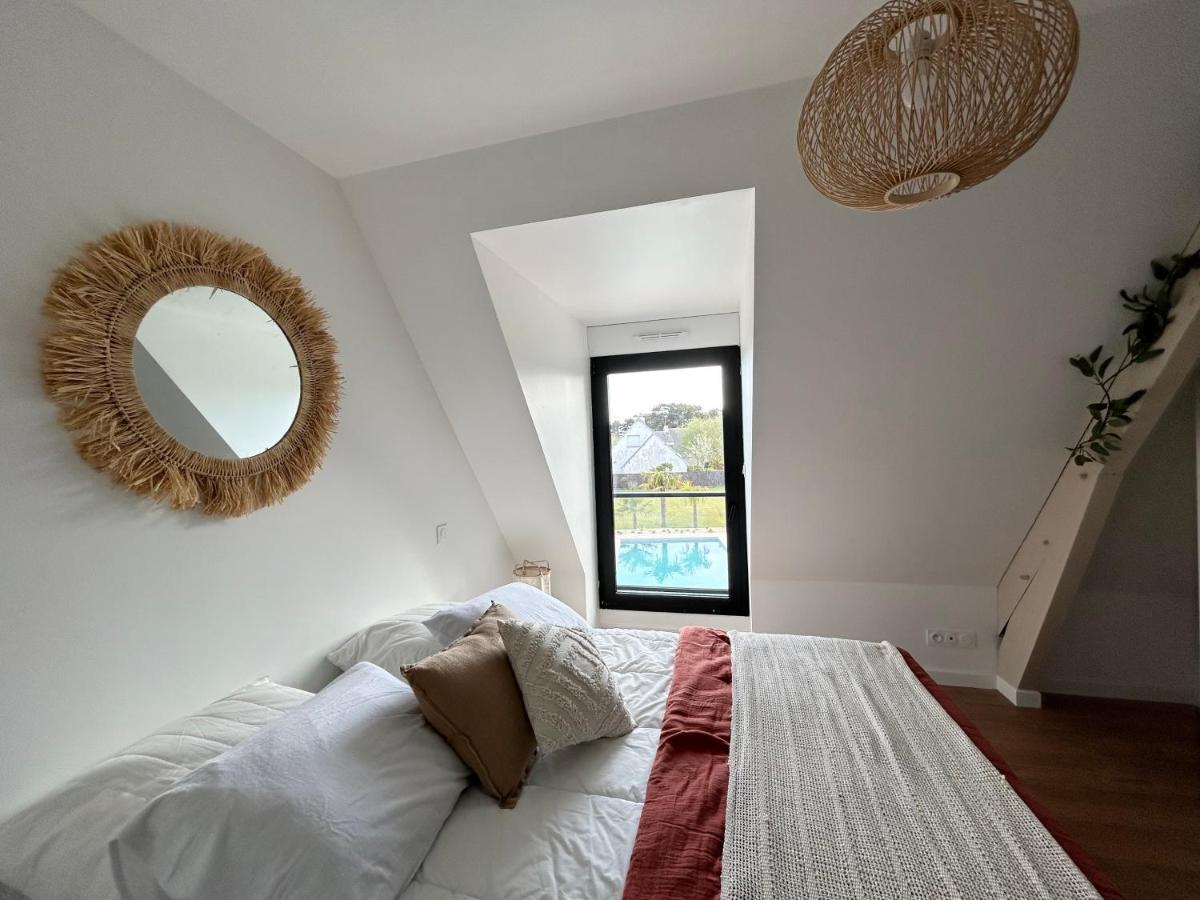 Superbe Villa Tout Confort Avec Piscine Chauffee Er Couverte Et Spa A 2 Pas De La Plage Fouesnant Esterno foto