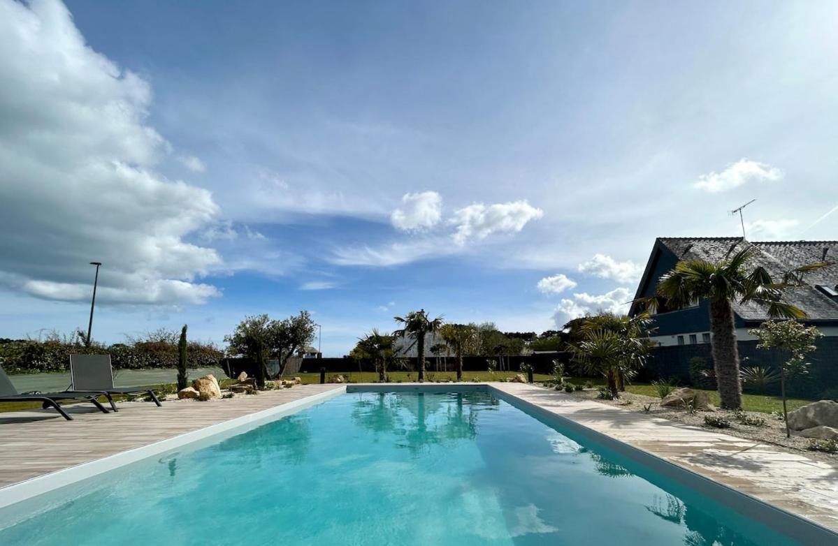 Superbe Villa Tout Confort Avec Piscine Chauffee Er Couverte Et Spa A 2 Pas De La Plage Fouesnant Esterno foto