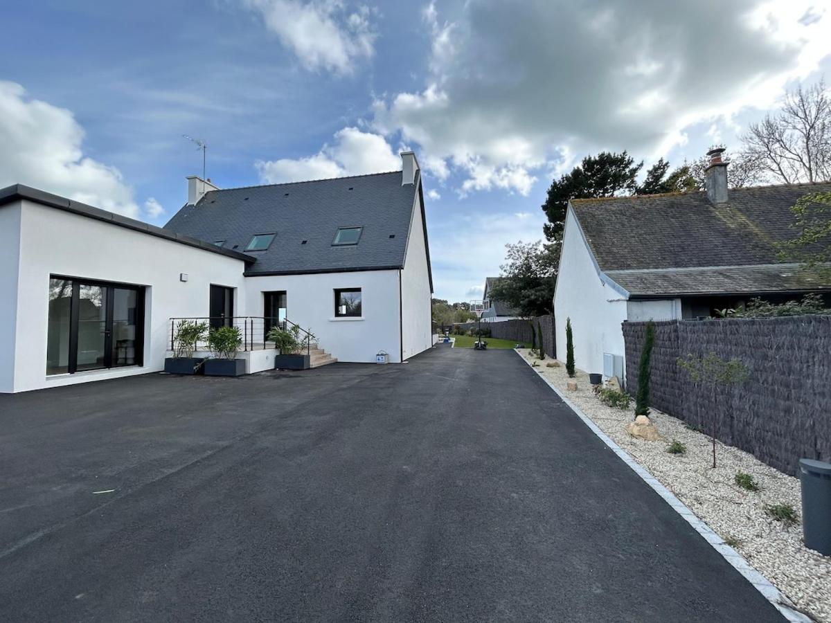 Superbe Villa Tout Confort Avec Piscine Chauffee Er Couverte Et Spa A 2 Pas De La Plage Fouesnant Esterno foto
