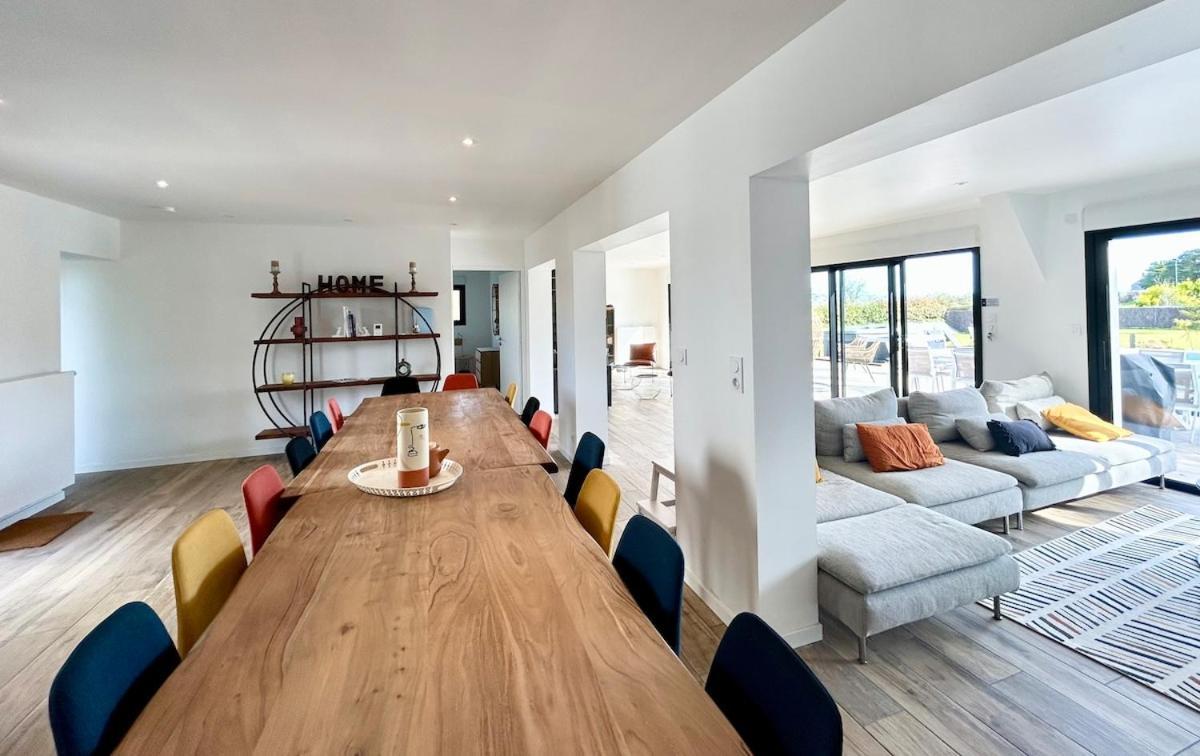 Superbe Villa Tout Confort Avec Piscine Chauffee Er Couverte Et Spa A 2 Pas De La Plage Fouesnant Esterno foto