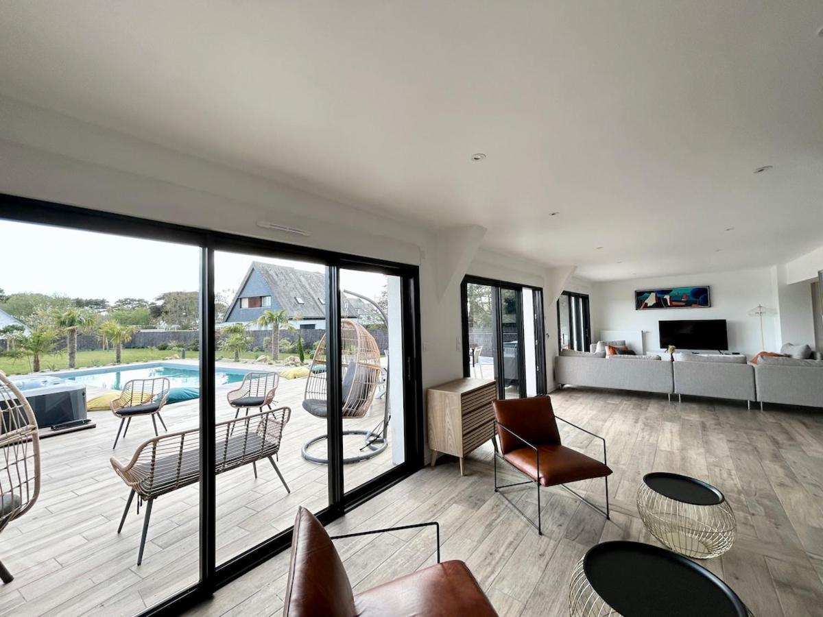 Superbe Villa Tout Confort Avec Piscine Chauffee Er Couverte Et Spa A 2 Pas De La Plage Fouesnant Esterno foto