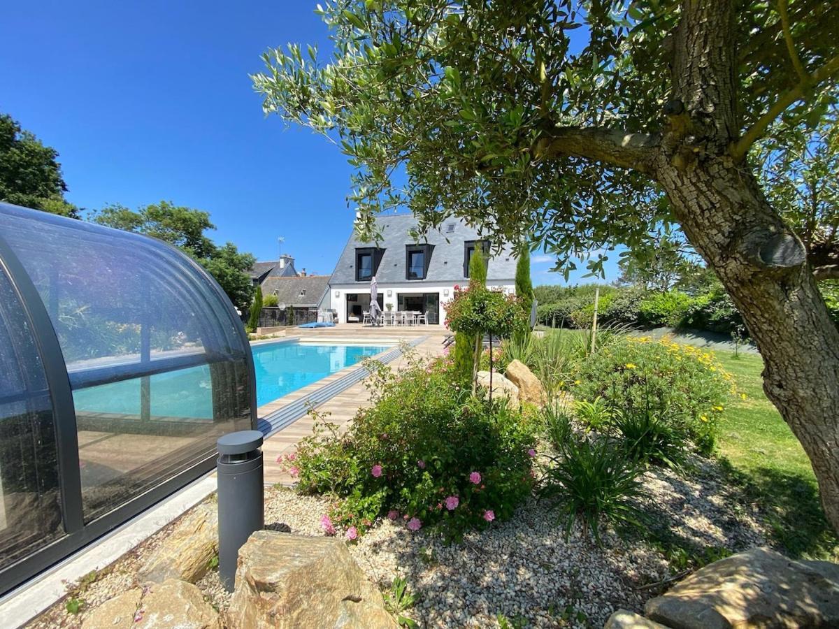 Superbe Villa Tout Confort Avec Piscine Chauffee Er Couverte Et Spa A 2 Pas De La Plage Fouesnant Esterno foto